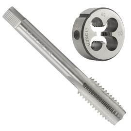 Aceteel 1/2"-13 UNC HSS Tap And Die Set, 1/2 x 13 UNC Machine Thread Tap And Round Thread Die Right Hand