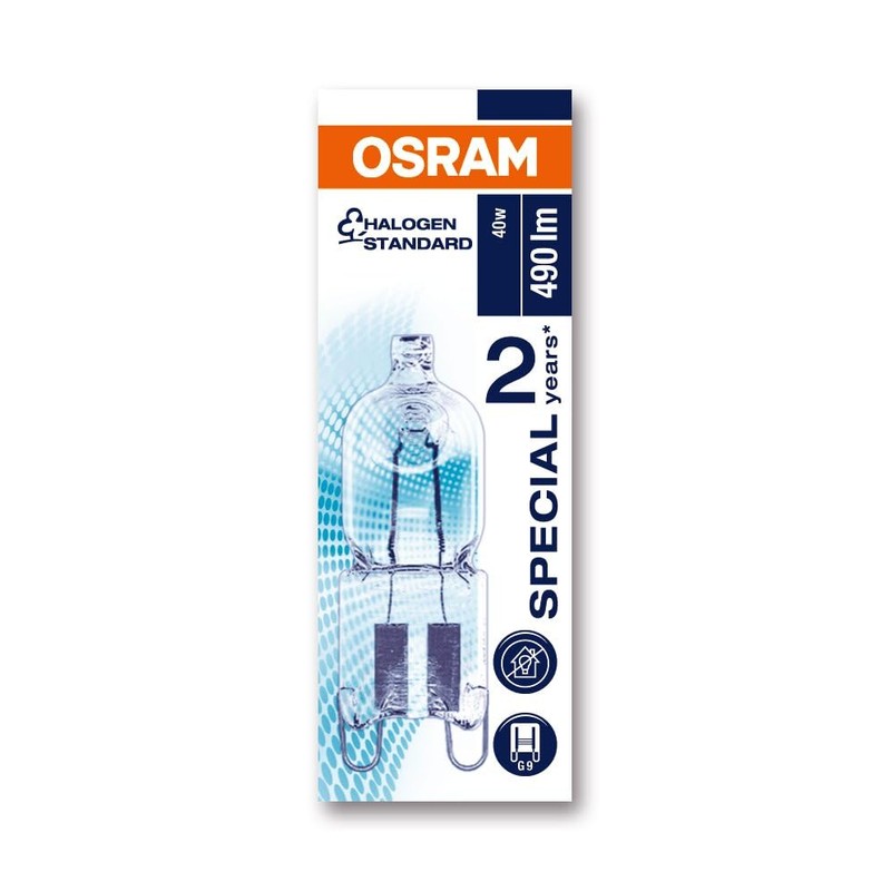 Osram Halopin Oven 40W Backofenlampe Sockel G9 230V >300°