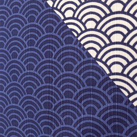Hamamonyo Kofu (Furoshiki, 19.7 inches (50 cm), Dyed Sekai Wave Con