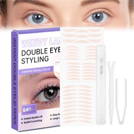 Eyelid Tape 640 Pcs Eyelid Lifter Strips Lace Double Eyelid Tape Waterproof Long-Lasting Eyelid Sticker Instant Eyelid Lift Tape for Uneven, Droopy, Hooded, Heavy Eyelids