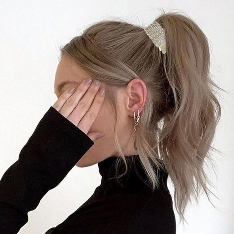 WUPENGSA High Ponytail Clips, High Ponytail Hair Clips, Metal, Non-Slip,