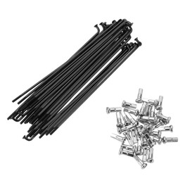 A ABSOPRO Bike Bicycle Spokes 14G 120MM Mountain Bike Spokes Steel Black 36Pcs