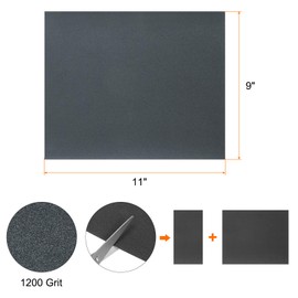 sourcing map 30pcs Sandpaper 1200 Grit 9 x 11 Inch Waterproof Backing Silicon Carbide Abrasive Wet Dry Sanding Sheets for Wood Finishing, Metal Sanding, Automotive Polishing