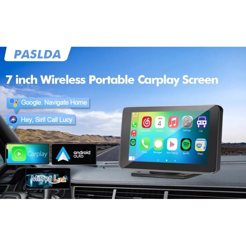 [Hieha] 2024 Newest Wireless Portable Apple CarPlay Android Auto, CarPlay
