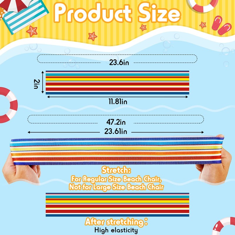 Boao 8 Pack Towel Bands for Beach Chairs Cruise Towel