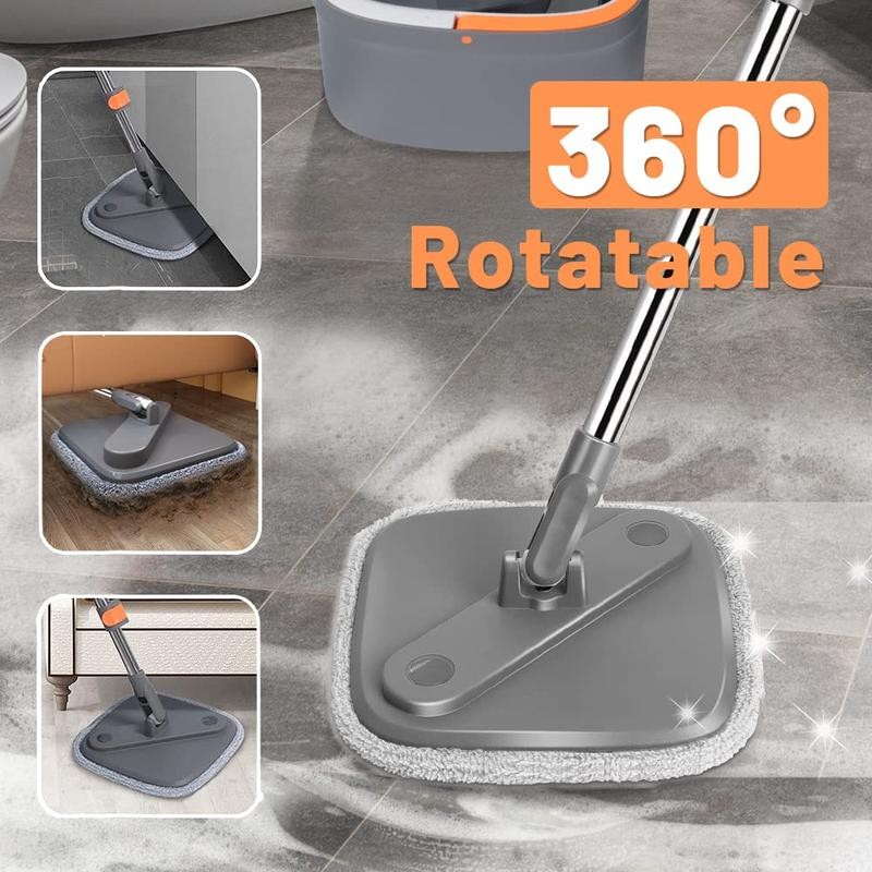 TikStar Spin Mop Bucket Set with Self-Separating Dirty & Clean
