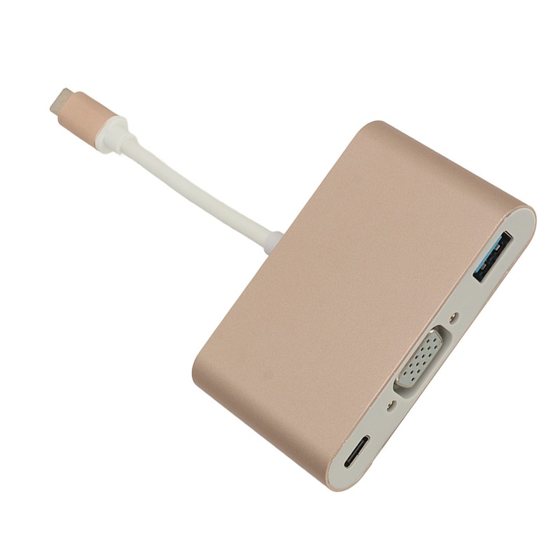 USB 3.1 Type C to VGA Adapter Hub PD 3