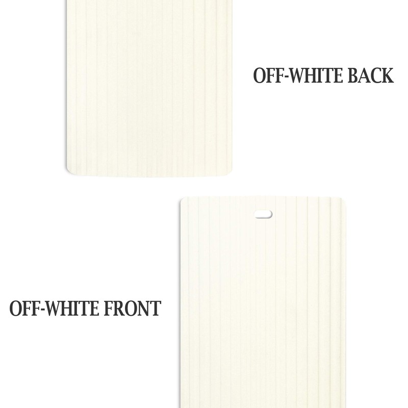 DALIX Ribbed Replacement Blinds Vertical Slats Off White 82.5" Window