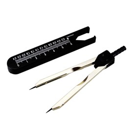 ECG Vernier Caliper ECG Ruler Black Electrocardiogram Divider with Adjustable Screws