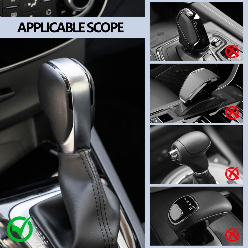 Leather Gear Shift Cover,Anti-Slip Car Shift Knob Cover for Shift