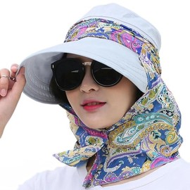 Summer Hat Polyester Floppy Hat Neck Protection Beach Hat Wide Sun Hat Removable Fishing Hat Women's Hiking Hat Foldable Leisure Hat Sun Protection Peaked Cap Breathable Garden Hat UV Protection Beach Hat