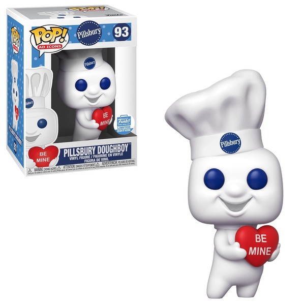 Funko POP! Ad Icons: Pillsbury Doughboy with Heart #93 Exclusive Bundled with Free PET Compatible .5mm Extra Rigged Protector