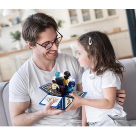 JUESMOS Fathers Day Pop Up Card Fathers Day Card 3D Pop Up Greeting Card Happy Fathers Day Card from Daughter Son Kids for Dad Daddy Father Men Gifts for Husband from Wife