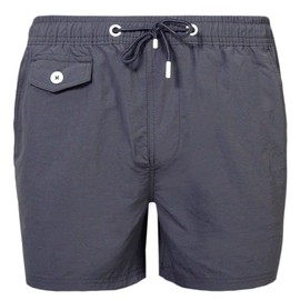 JUST LOOK Men's Swim Shorts, Quick-Dry, Mesh Lined with Pockets, Elasticated Waist with Drawstring, Multiple Colours (UK, Alpha, M, Regular, Regular, Grey)