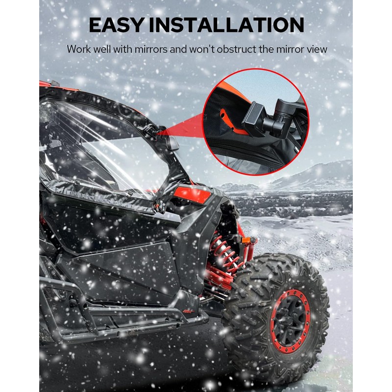 Benlari X3 Soft Upper Door Set Kit, UTV Soft Upper