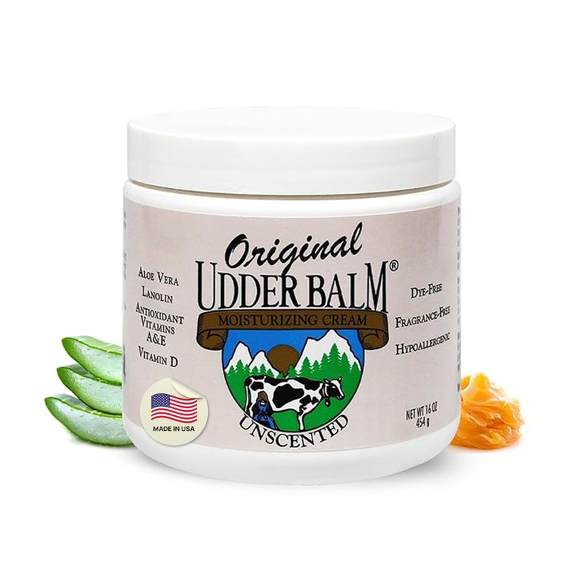 Original Udder Balm Unscented Moisturizing Creme Jar, 16 oz