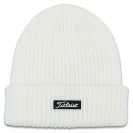 Titleist Charleston Cuff Knit Golf Beanie White One Size Fits Most
