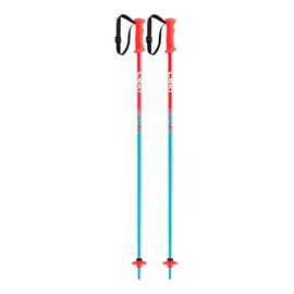 LEKI Kids’ Rider Lightweight Aluminum Ski Poles for Alpine Skiing - Petrol-Bright Red-White - 85 cm