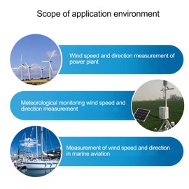 Aswalling WH-SP-WS01 Anemometer Wind Speed Measuring Instrument Wind Speed Sensor Meteorological Instrument Accessories for Anemometer