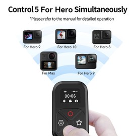 TELESIN Smart Wireless Remote Control For Gopro Hero 10 Hero 9 8 Max Action Camera Wifi Remote for Gopro Smart Remote (Gopro 10/9/8/Max)