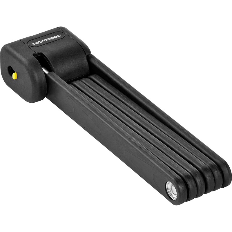 Retrospec Fortitude Folding Bike Lock - Heavy Duty Anti-Theft, 5mm