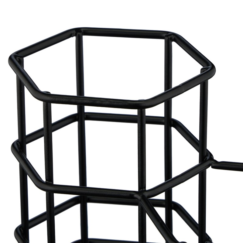 Relaxdays 3 Compartments Hexagonal Brush Holder Height 12.5 x Width