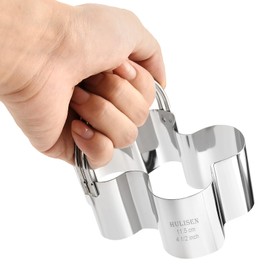 HULISEN Gingerbread Cookie Cutter Set (5 Pieces/Set), Stainless Steel Biscuit Cutter with Handle, Professional Baking Tools Set, Gift Packaging (Gingerbread Man)