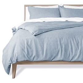 Bare Home Duvet Cover Twin/Twin Extra Long Size - Premium 1800 Super Soft Duvet Covers Collection - Lightweight, Duvet Cover - Soft Textured Bedding Duvet Cover (Twin/Twin XL, Heathered Blue)