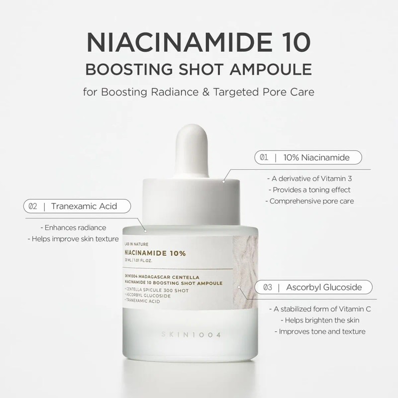 Skin1004 Niacinamide Boosting Shot Ampule Todo Tipo Piel Noche