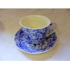 Jumbo Cup and Saucer Made for Heron Cross Pottery. (Blue