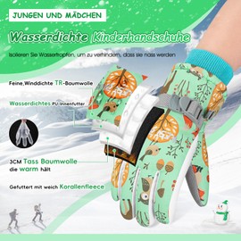 CYCLESPEED Kids Ski Gloves Waterproof Winter Gloves Warm Kids Snow Gloves Windproof kids gloves winter for Boys Girls Unisex 4-12 Years kids gloves for Snowboarding, Skiing