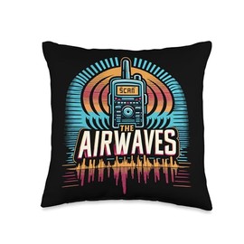 Scan The Airwaves Graphic Throw Pillow, 16x16, Multicolor