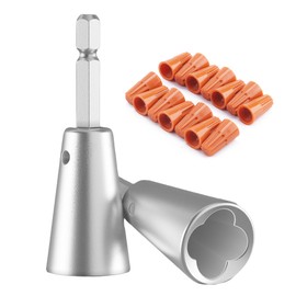 JIXINMIYUE 2PCS Wire Twister Tool for Drill and 20PCS Electrical Wire Connectors,Wire Twisting Tool Wire Twister Wire Connector,Wire Twister Wire Connector Wire Twisting Tool,Wire Connector