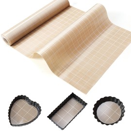 Silicone Baking Mat Roll 12IN*5FT Free Cutting, Non-Slip Pastry Mat, Non-Stick Reusable Air Fryer Liner, Oven Liners, Counter Mat, Freeze Dryer Mat, Easily Cut to Size Fit All Ovens Pans Tins Dishes