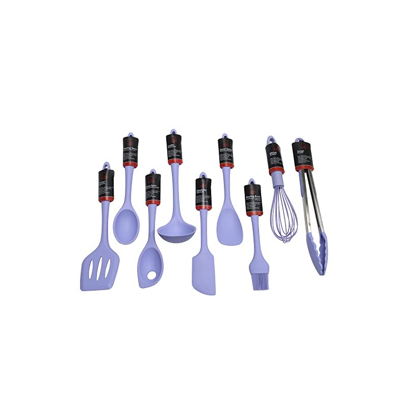 Chef Craft Premium Silicone Kitchen Tool and Utensil Set, 9