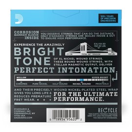 D'Addario XL Nickel Electric Guitar Strings Set 10-46 5 Pack Multi Color