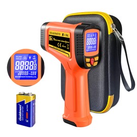 -58°F to 2732°F Digital Infrared Thermometer Gun, 50:1 Distance Ratio Laser Temperature Gun with MAX/MIN/AVG Measure and Alarm, Heat IR Temp Gun for Cooking, Griddle, HVAC, Industrial Forging