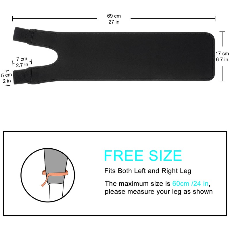 supregear Thigh Brace Support, Breathable Thigh Compression Sleeve, Adjustable Neoprene