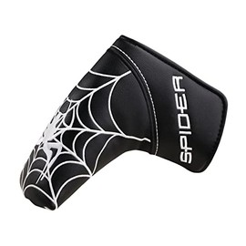 Putter Cover Headcover Pin Fit Scotty Cameron Odyssey Magnetic Closure Spider Spider 4 Colors (White Net (Black))
