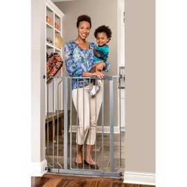 Regalo Safety 36” Extra Tall Baby Gate for Doorways & Bottom of Stairs, Pressure Mount Safety Gate for Babies, Toddlers & Pets, Tested & Safe for 30 Years, American Designed, Family Owned, Platinum