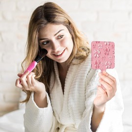 Eizlang Hand Handheld Mirrors with Handle,Barber Hairdressing Small Hand Held Mirror for Makeup Vanity Trave Home Salon Use - Bow Tie (Only Square 15.7inx3.6in