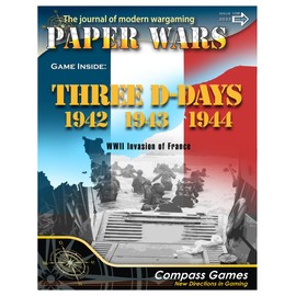 Compass Games Paper Wars Magazine Issue 108, Three D-Days WWII Boardgame for Adults 18+