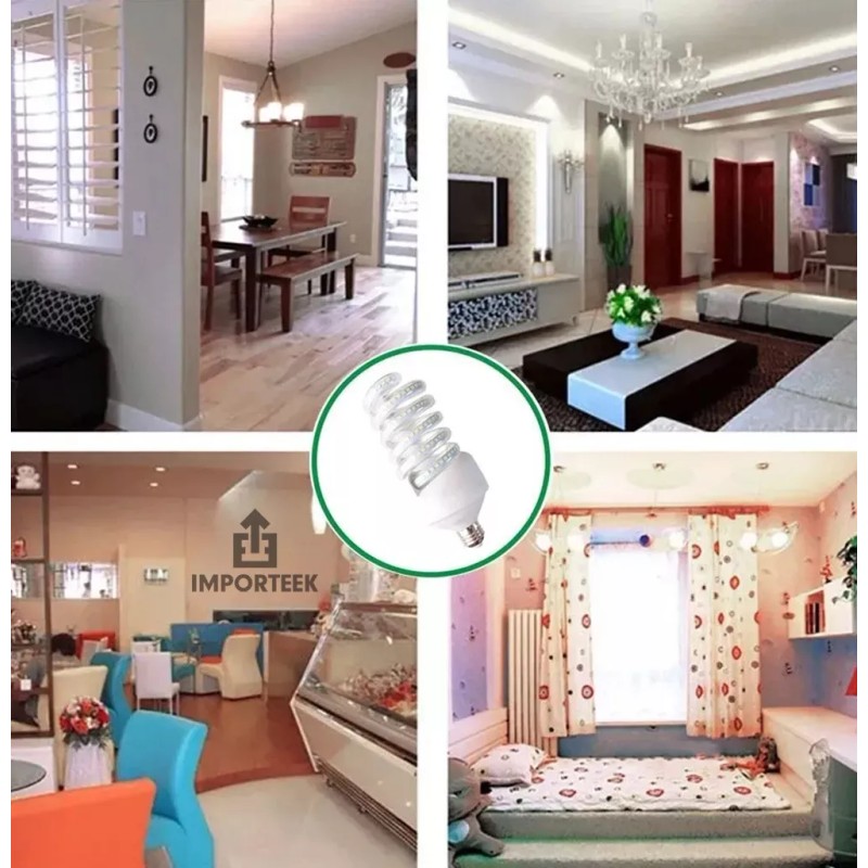 Importeek 15pz Foco Bombilla Lampara Luz Led Iluminacion Ahorrador 9w