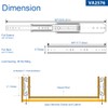 VADANIA 44" Industrial Grade Heavy Duty Drawer Slide Without Lock