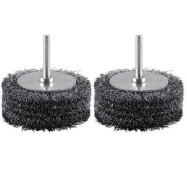 Rocaris 2 Pack Wire Brush for Drill Set,3 Inch Wire Wheel for Drill Attachments,Heavy Duty Wire Wheel Removal Paint Rust & Corrosion, 0.0118" Carbon Steel Wire, 1/4in Shank, 20000RPM