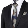 Alizeal Mens 3.15'' Fireworks Pattern Tie with Pocket Square Tie