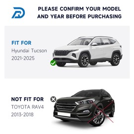 DORENA in-Channel Extra Durable Rain Guards Fit for Hyundai Tucson 2022 2023 2024 2025 Window Deflectors, Vent Deflector, Vent Window Visors 4pcs