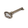 KY-2AB Skeleton Key Antique Brass Plated Hollow Barrel Old Furniture