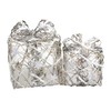 2 Rattan Gifts with Bow and Fairy Lights - Christmas