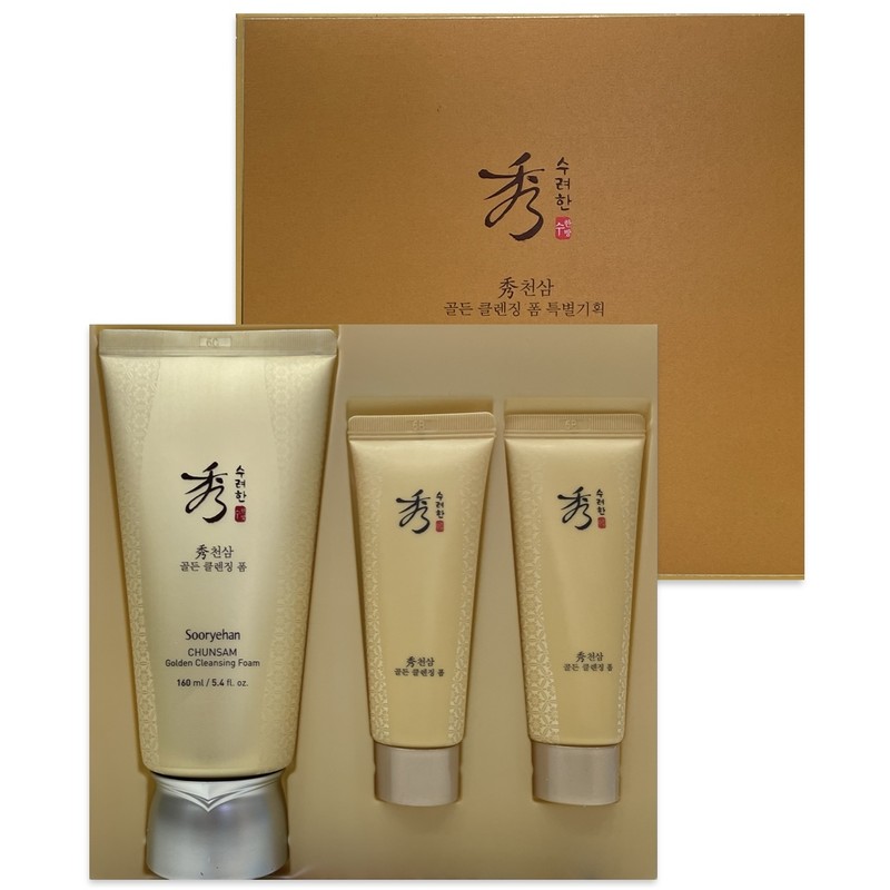 Sooryehan Cheonsam Golden Cleansing Foam Special Set / 수려한 천삼